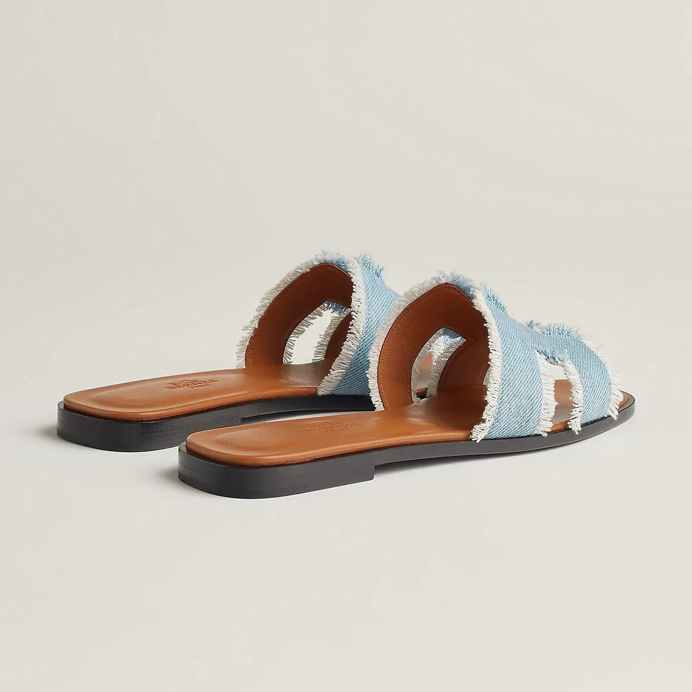 Sandales Hermès Oran Jean Bleu — vue 3