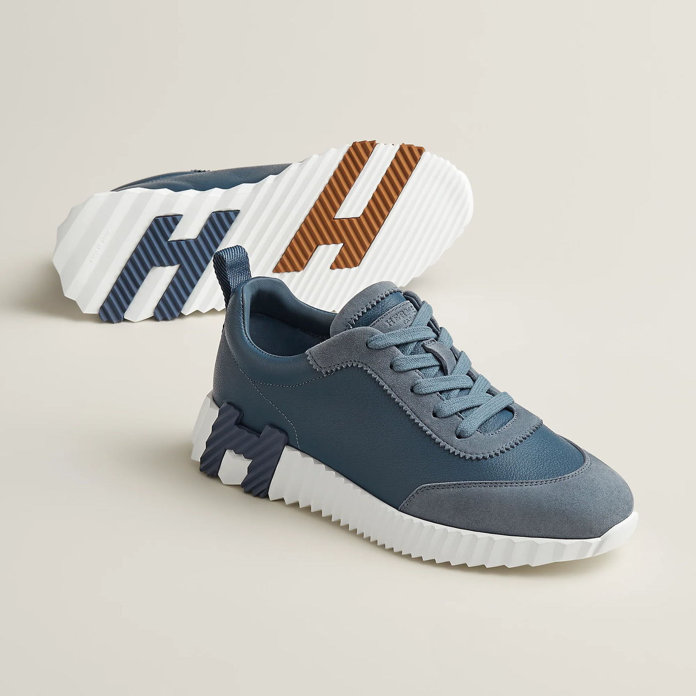 Baskets Hermès Bouncing Bleu Mer — vue 2