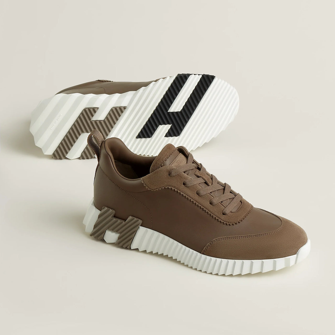 Baskets Hermès Bouncing Étoupe — vue 2