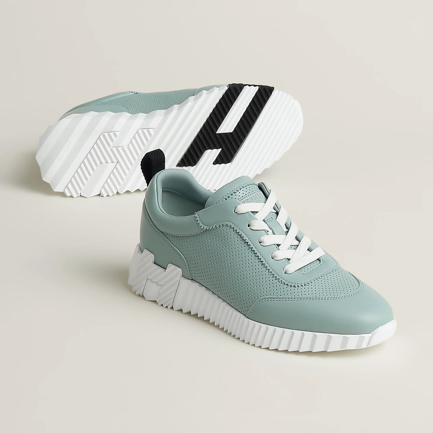 Baskets Hermès Bouncing Bleu Glacier — vue 2