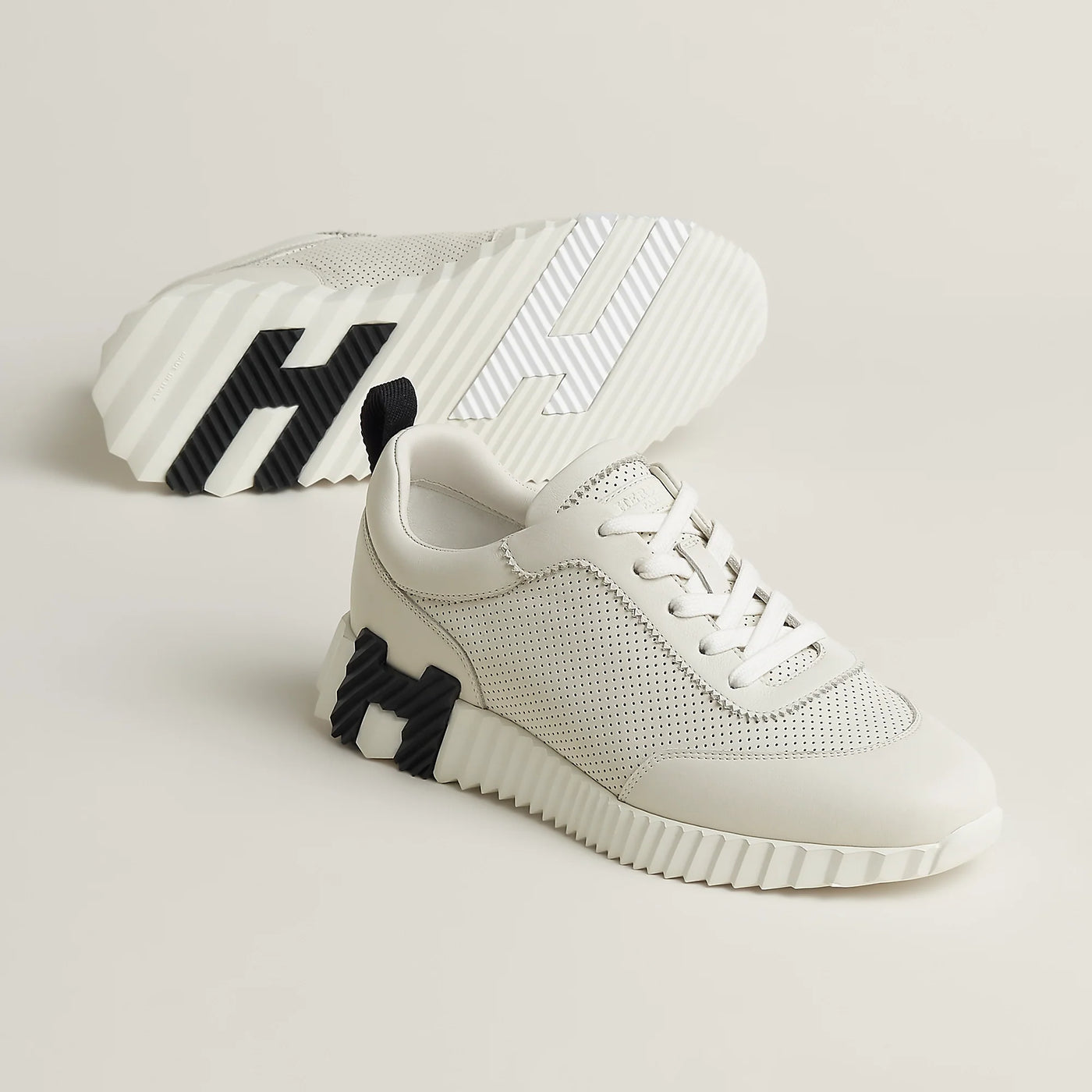 Baskets Hermès Bouncing Écru — vue 2