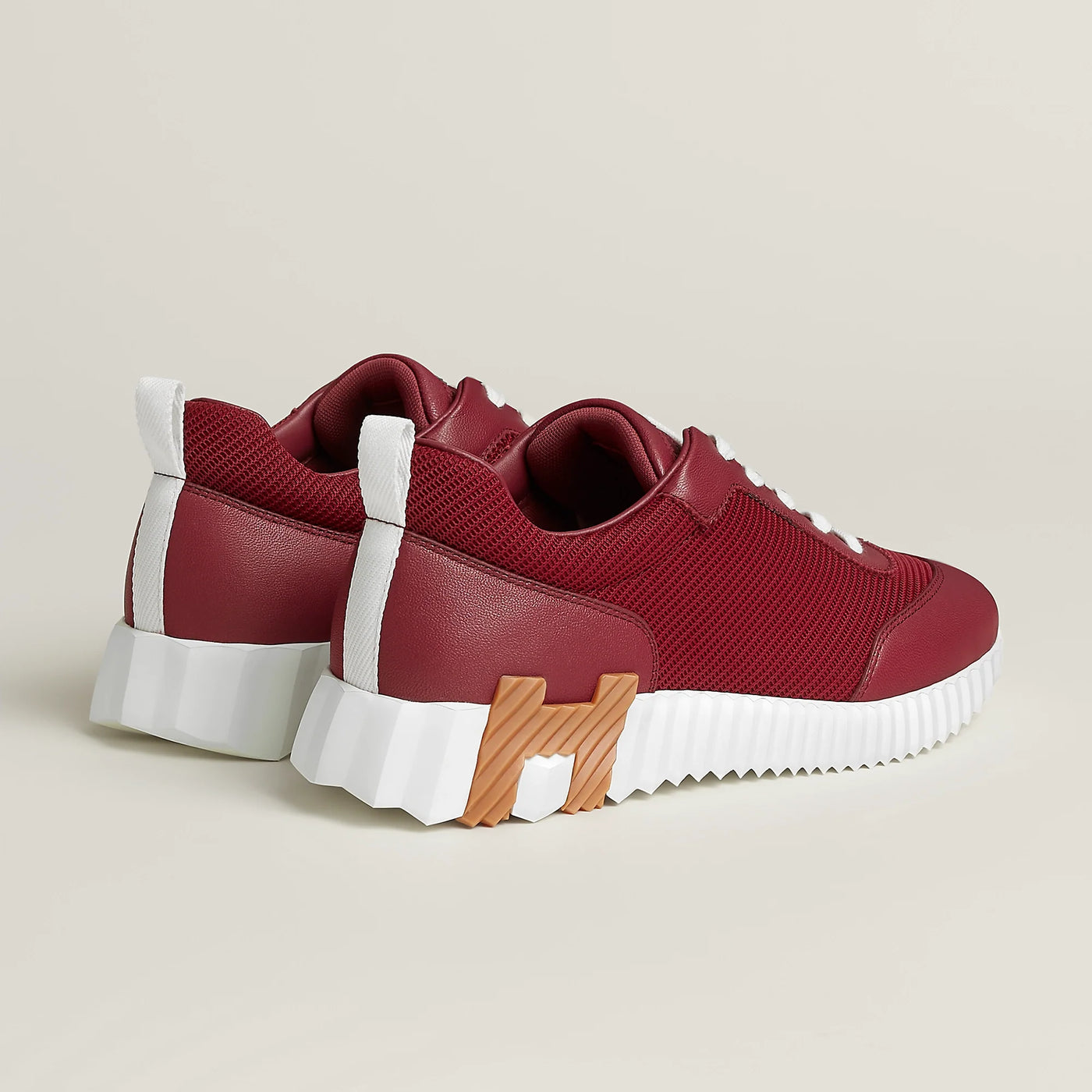 Baskets Hermès Bouncing Rose Lie de Vin — vue 3