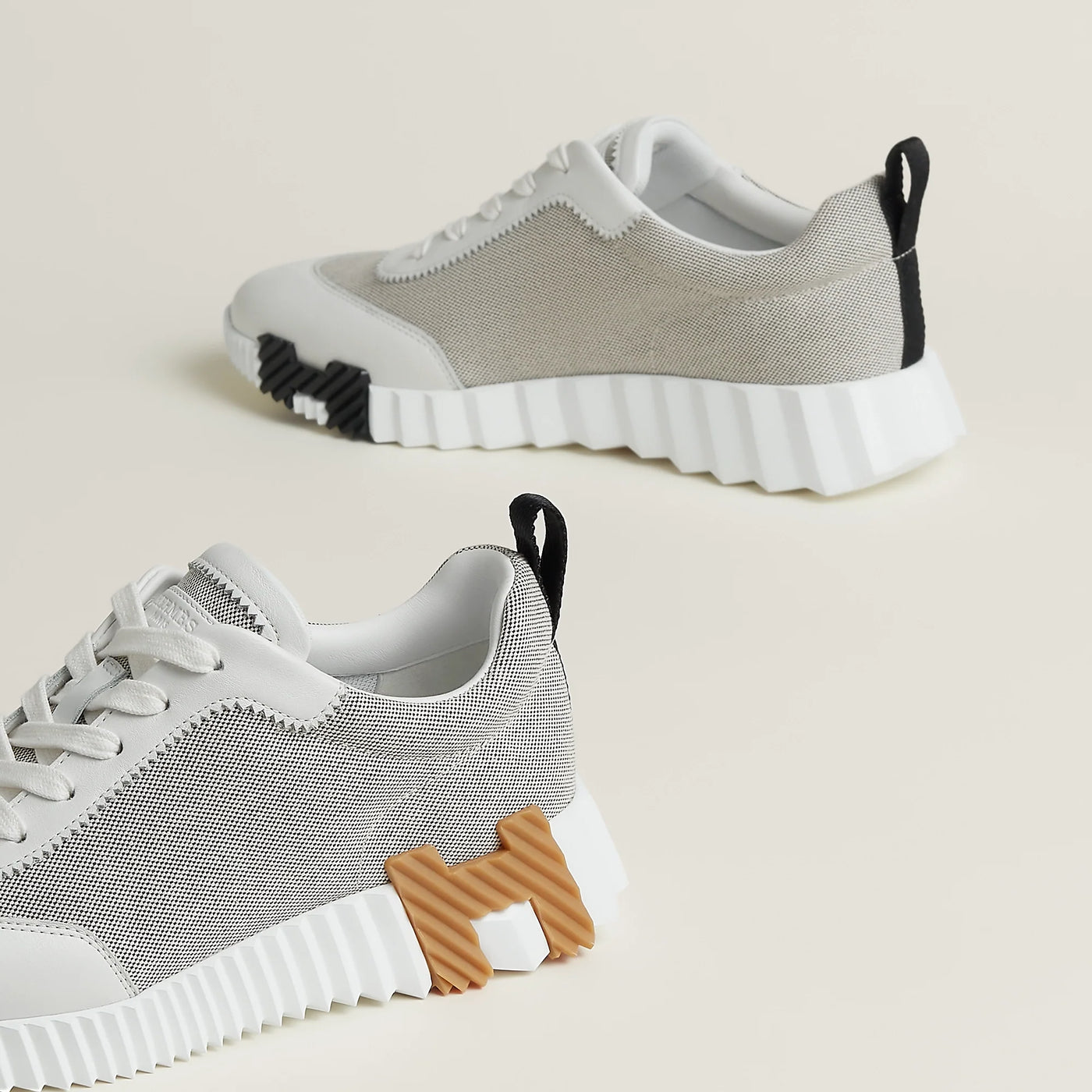 Baskets Hermès Bouncing Prunoir/Blanc — vue 4