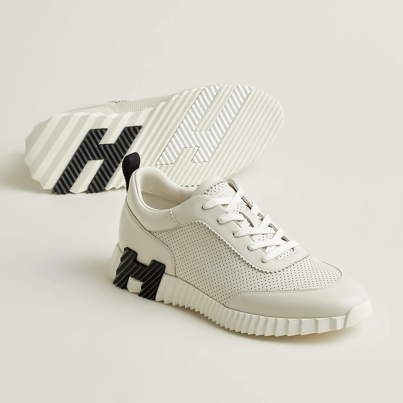 Baskets Hermès Bouncing Beige/Noir — vue 2