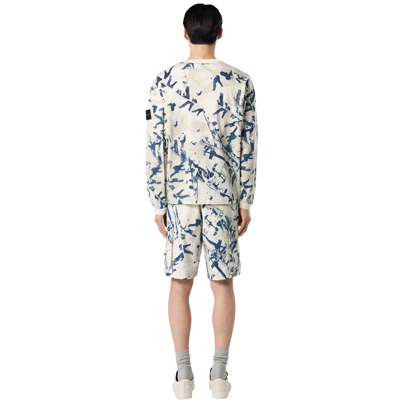 Sweat Stone Island Camouflage Textured Desert — vue 3