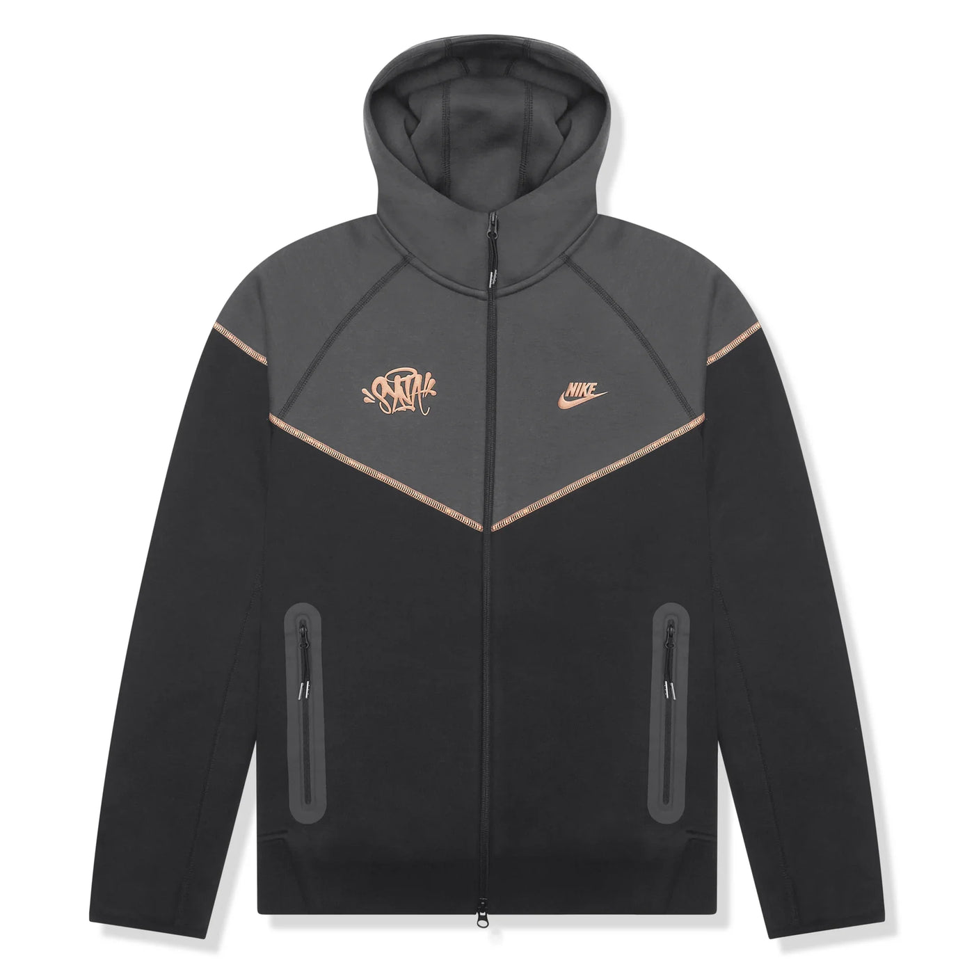 Hoodie Nike × Syna World × Central Cee Tech Fleece Noir Zip-up