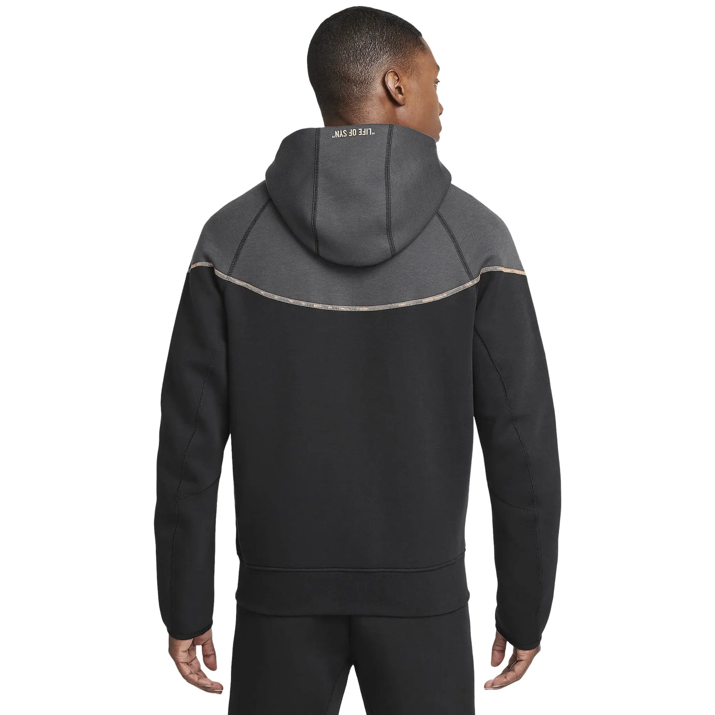 Hoodie Nike × Syna World × Central Cee Tech Fleece Noir Zip-up — vue 2