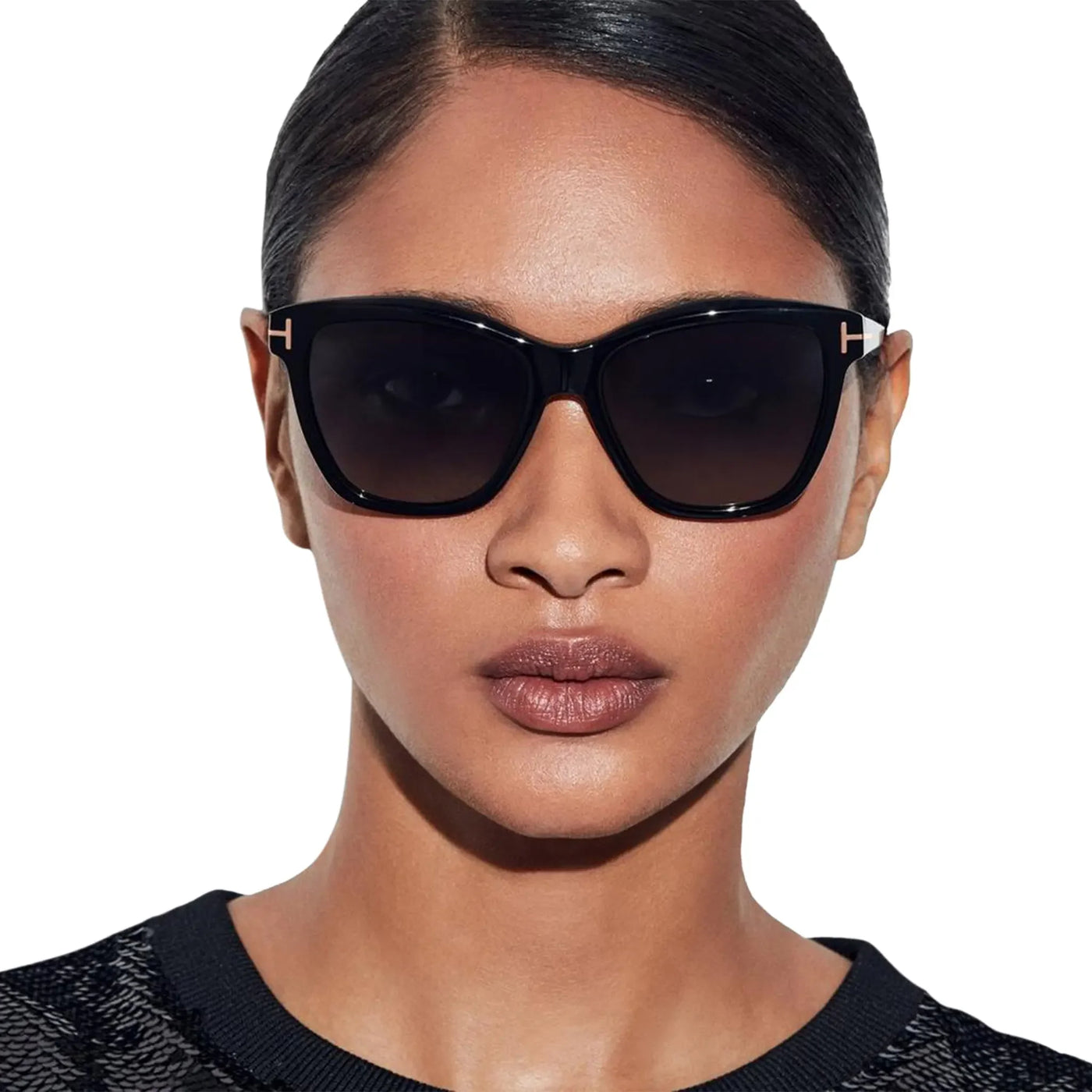 Lunettes de soleil Tom Ford Lucia Ft1087 05D Noir Polarised — vue 2