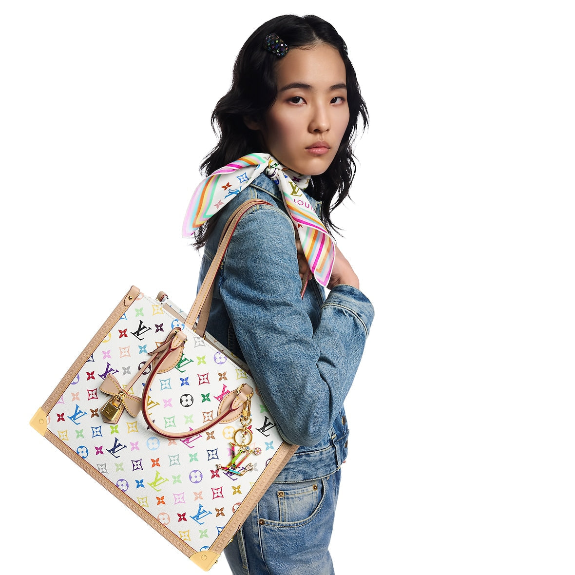 Sac Louis Vuitton Takashi Murakami Onthego MM (F) — vue 2