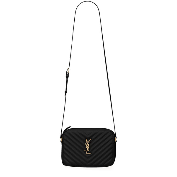 Sac Saint Laurent Quilted Leather Lou Noir Camera