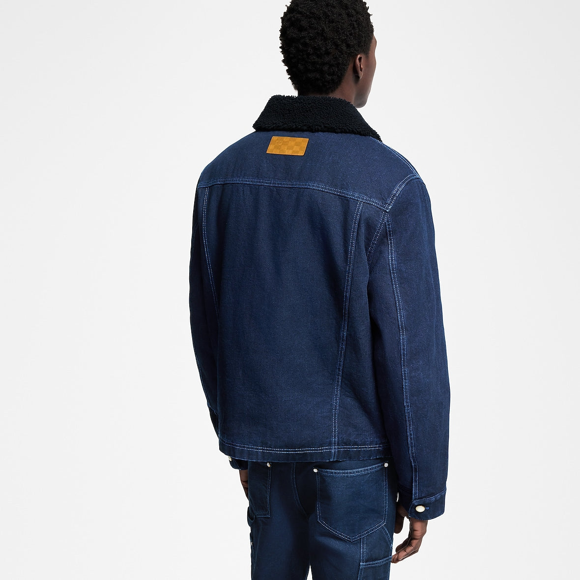 Veste Louis Vuitton Workwear D'hiver En Denim — vue 3