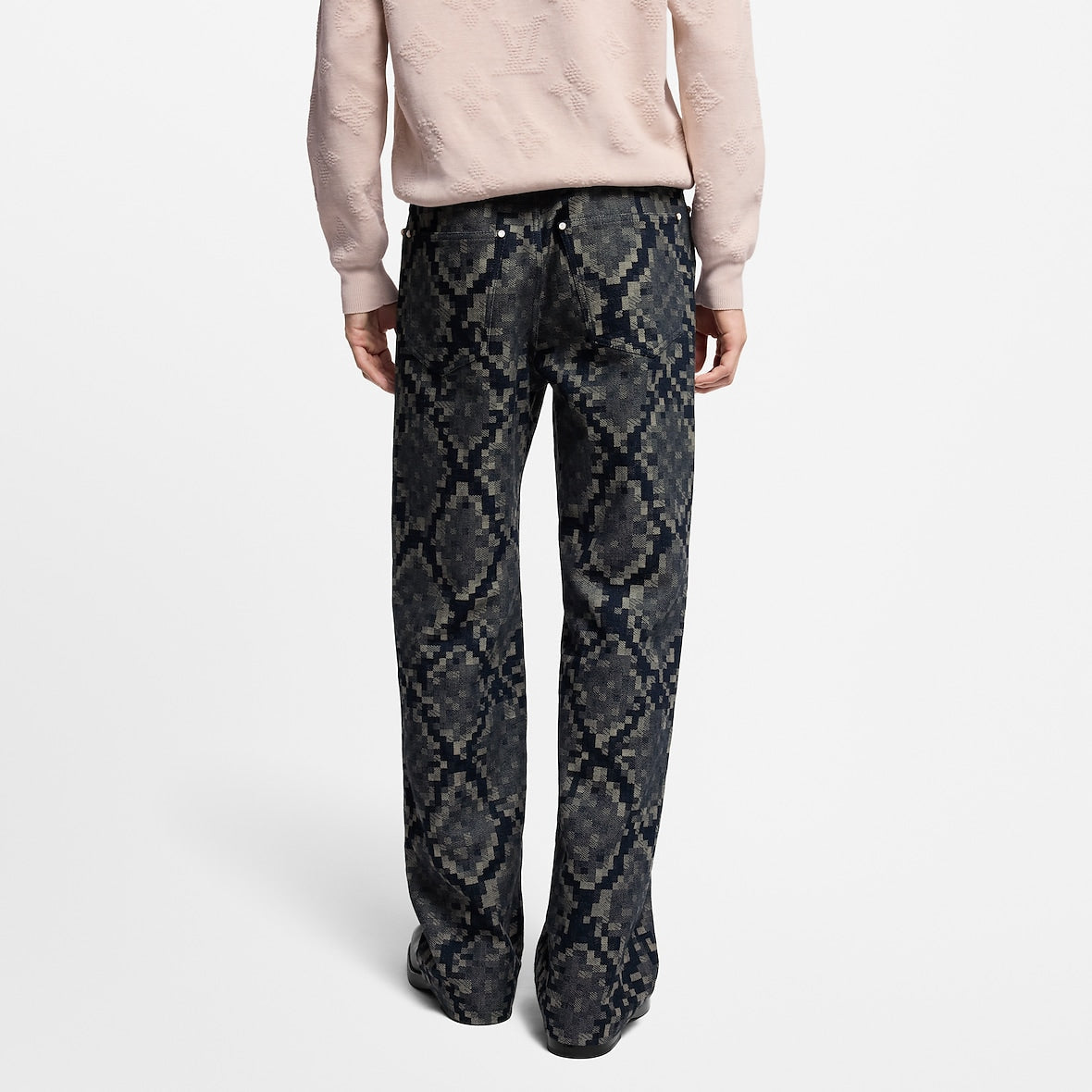 Pantalon Louis Vuitton Droit En Denim Graphique — vue 3
