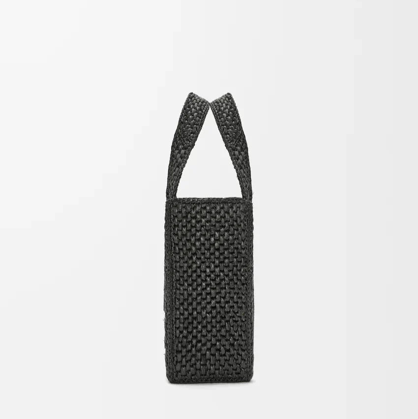 Sac Loewe Font Petit Raphia Noir (F) — vue 4
