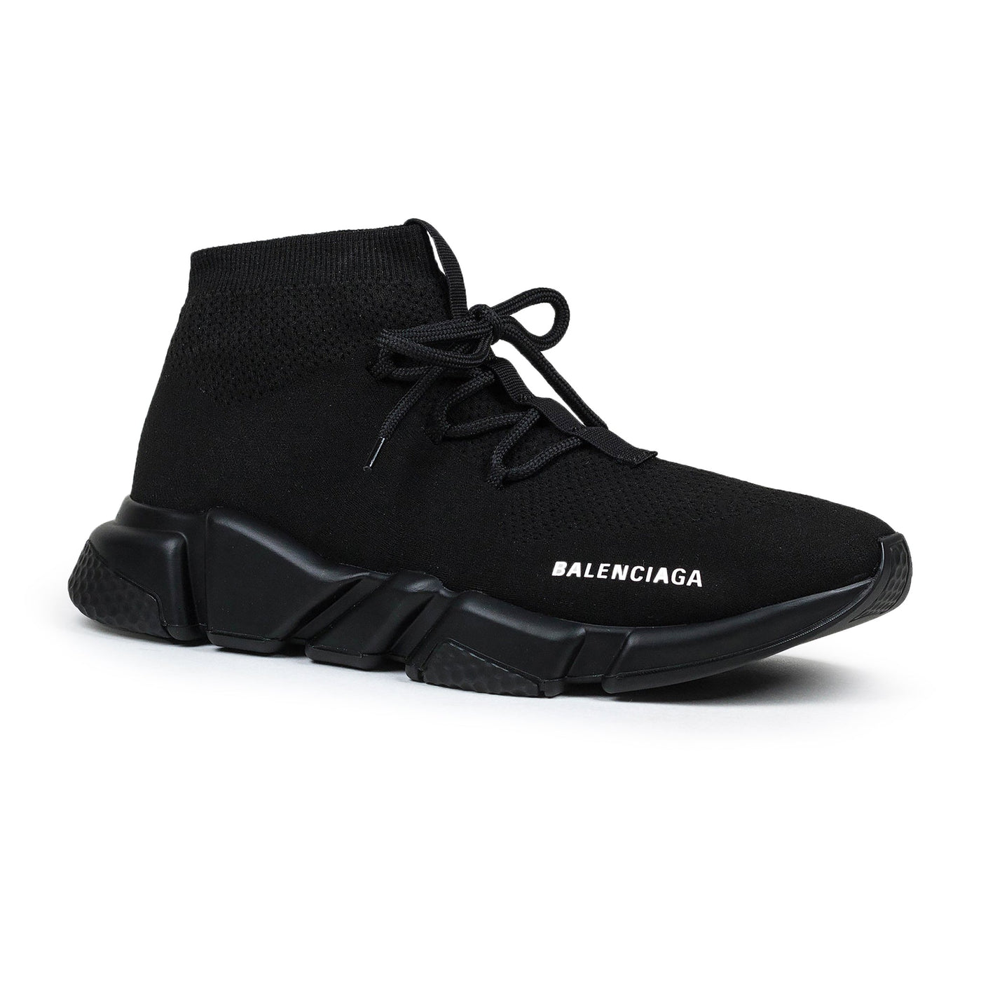 Baskets Balenciaga Speed Knit Lace Sock Triple Noir — vue 2