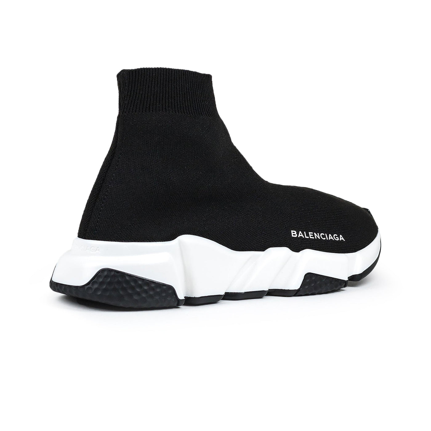 Baskets Balenciaga Speed Knit Sock Noir Blanc Noir (F) — vue 2