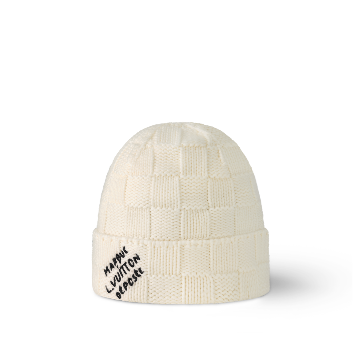 Bonnet Louis Vuitton Damier Snug Crème — vue 3