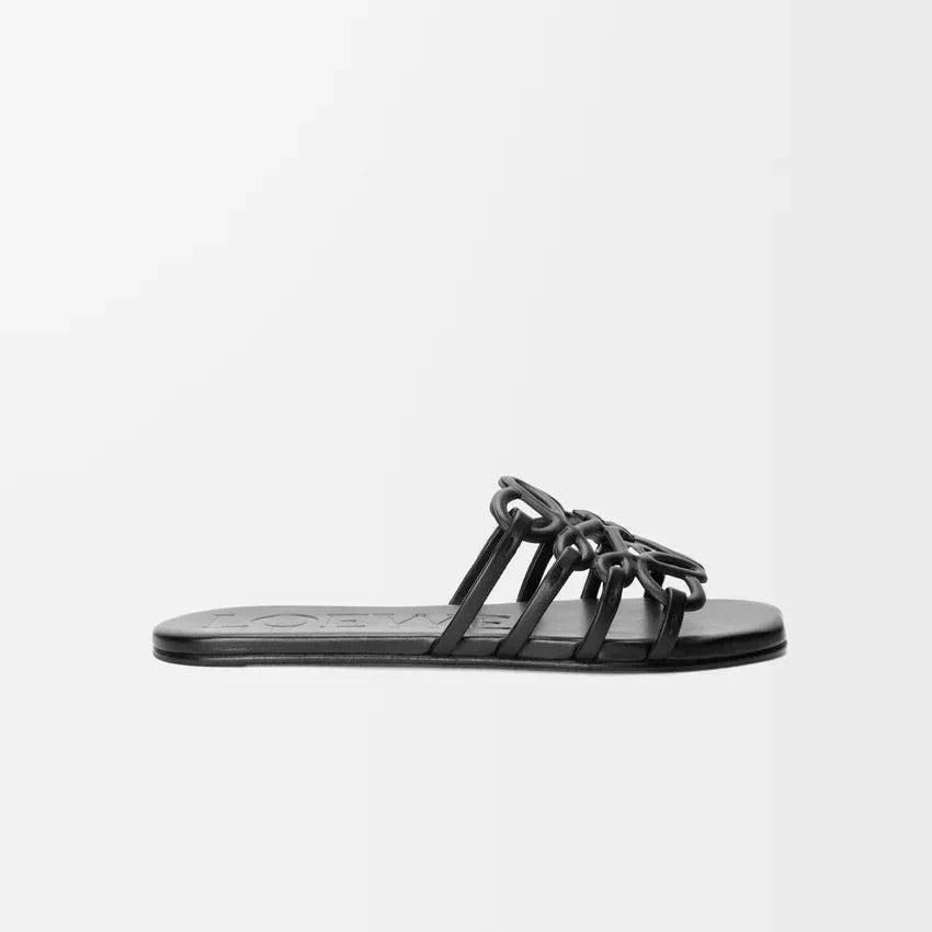 Sandales Loewe Petal Anagram Noir