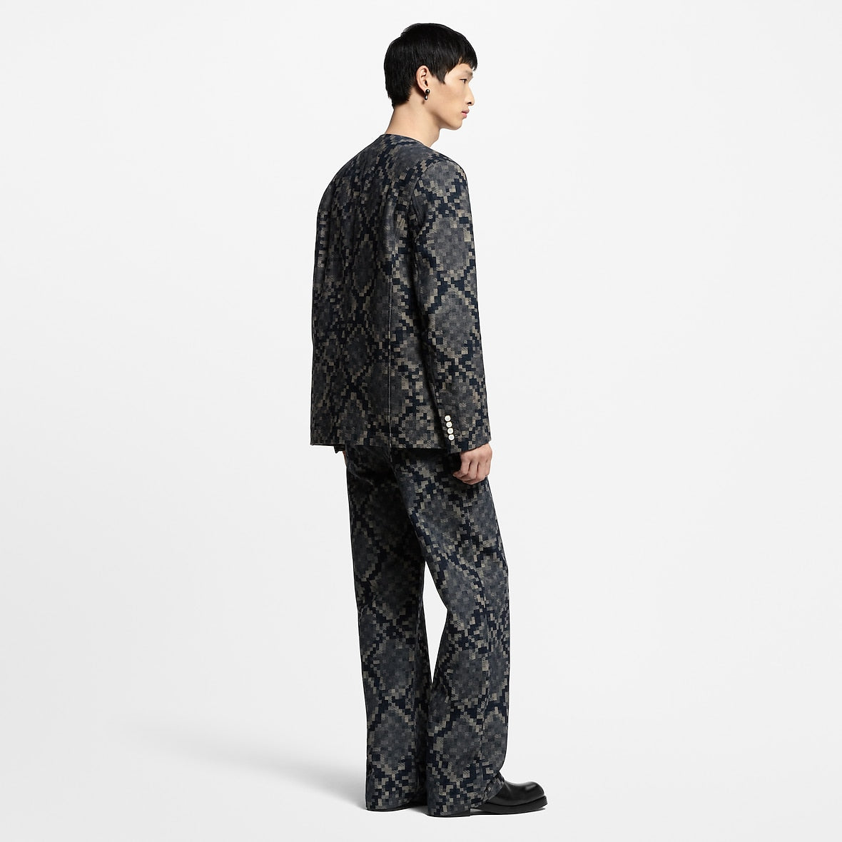 Pantalon Louis Vuitton Droit En Denim Graphique — vue 4