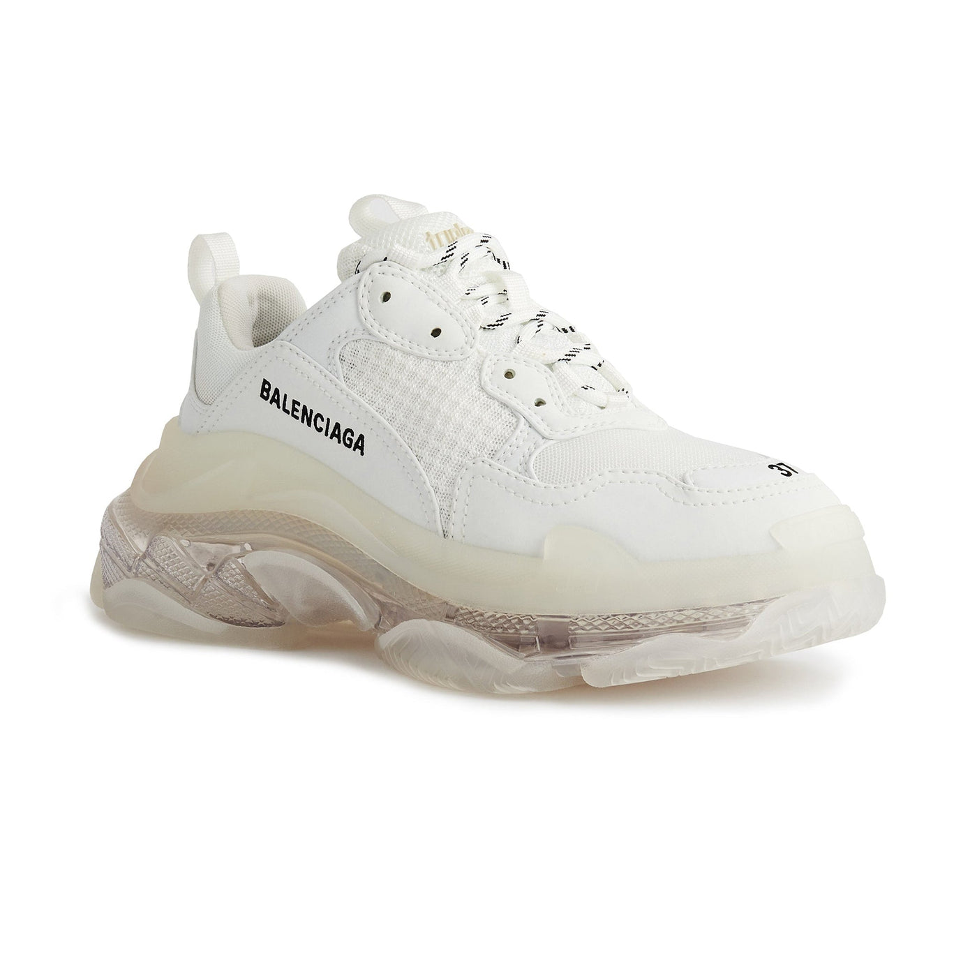 Baskets Balenciaga Triple S Polar Blanc Clear Sole — vue 2
