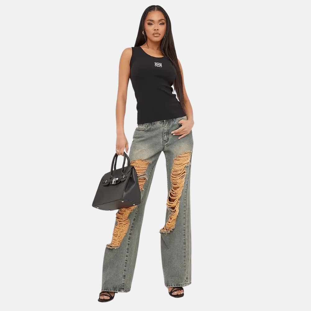 Débardeur Loewe Anagram Coton Noir — vue 2