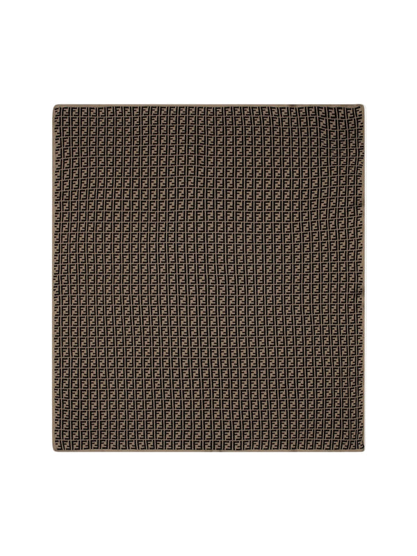 Plaid Fendi Cotton and Cashmere Marron
