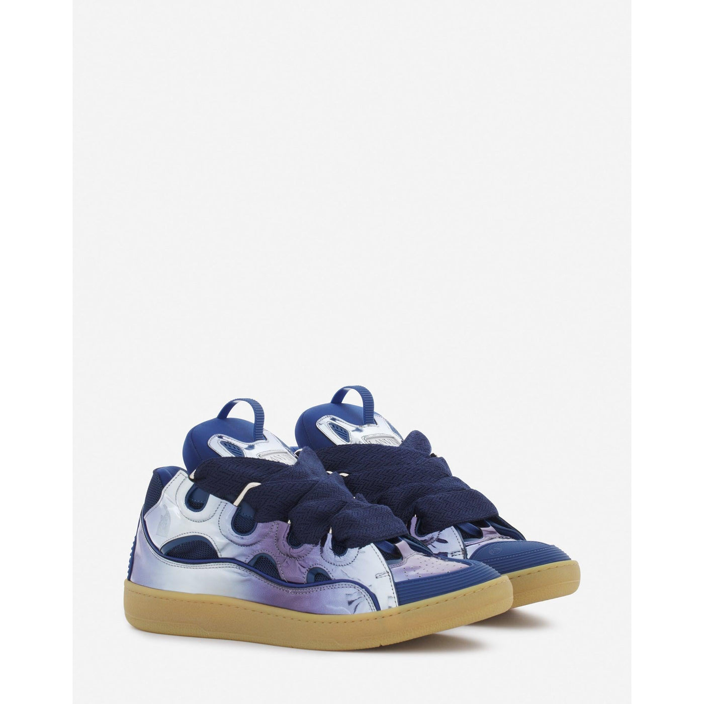 Baskets Lanvin Curb Bleuet Métallisé — vue 3