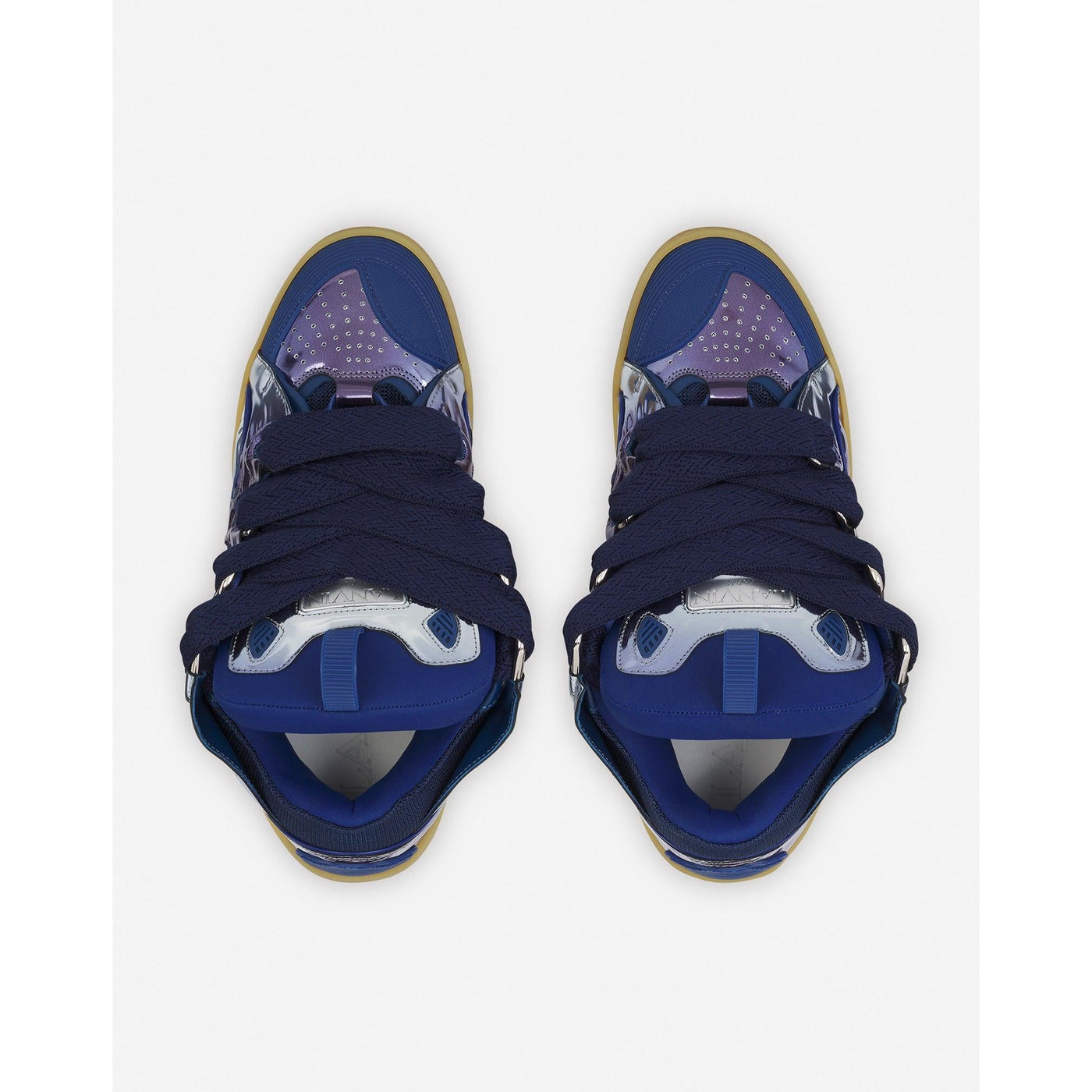 Baskets Lanvin Curb Bleuet Métallisé — vue 4