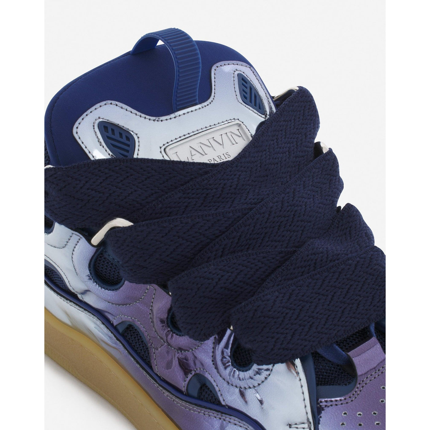 Baskets Lanvin Curb Bleuet Métallisé — vue 6