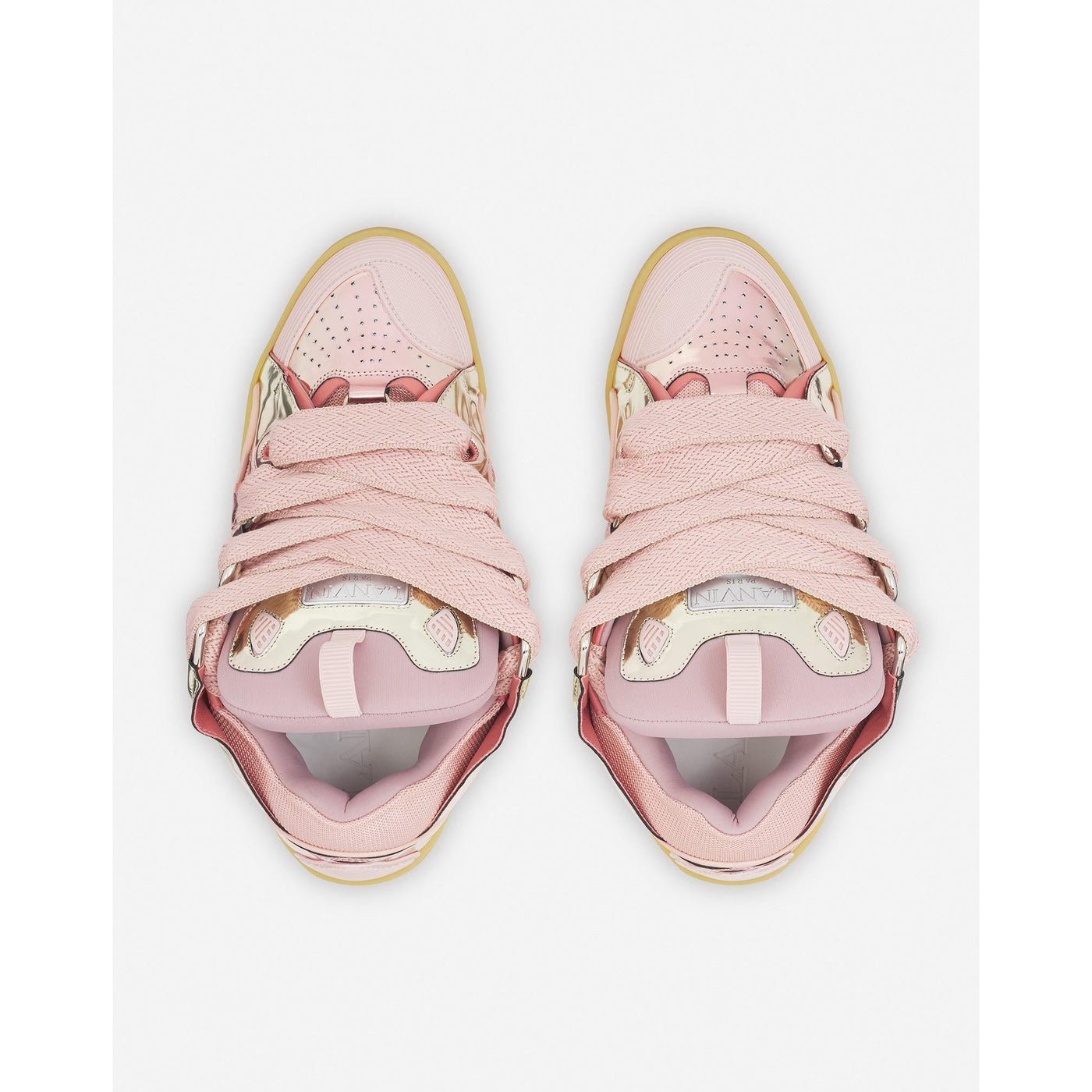 Baskets Lanvin Curb Rose Métallisé — vue 4