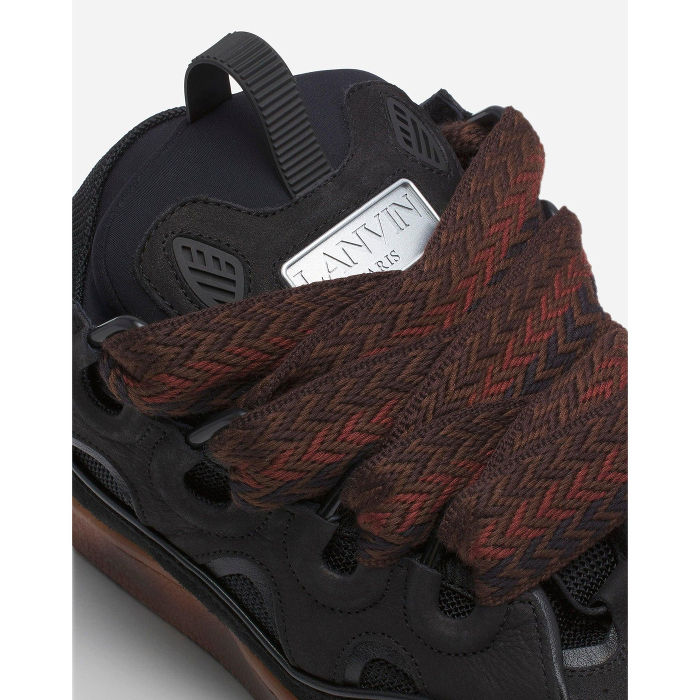 Baskets Lanvin Curb Noir et Marron — vue 5