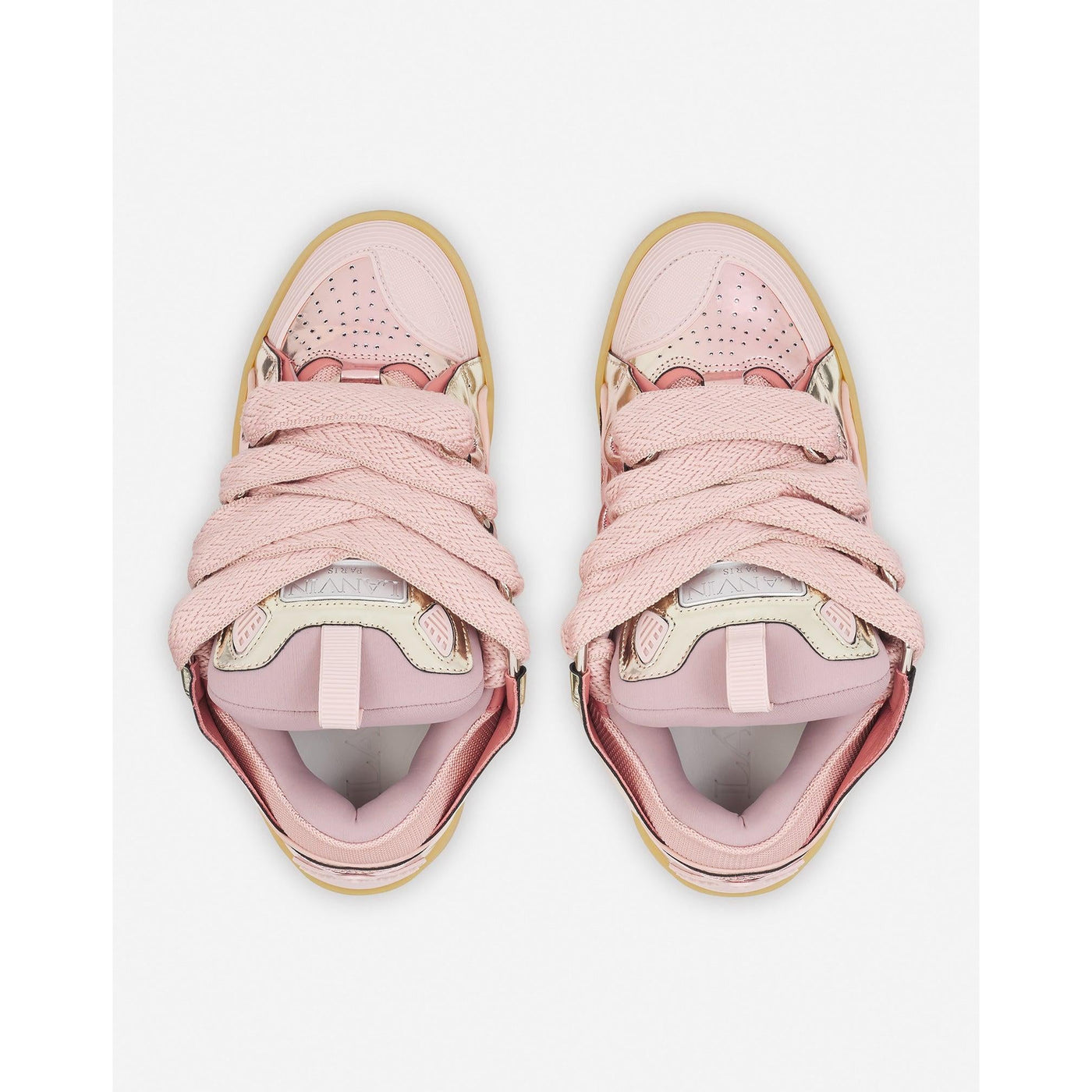 Baskets Lanvin Curb Rose Métallisé Poudré (F) — vue 3
