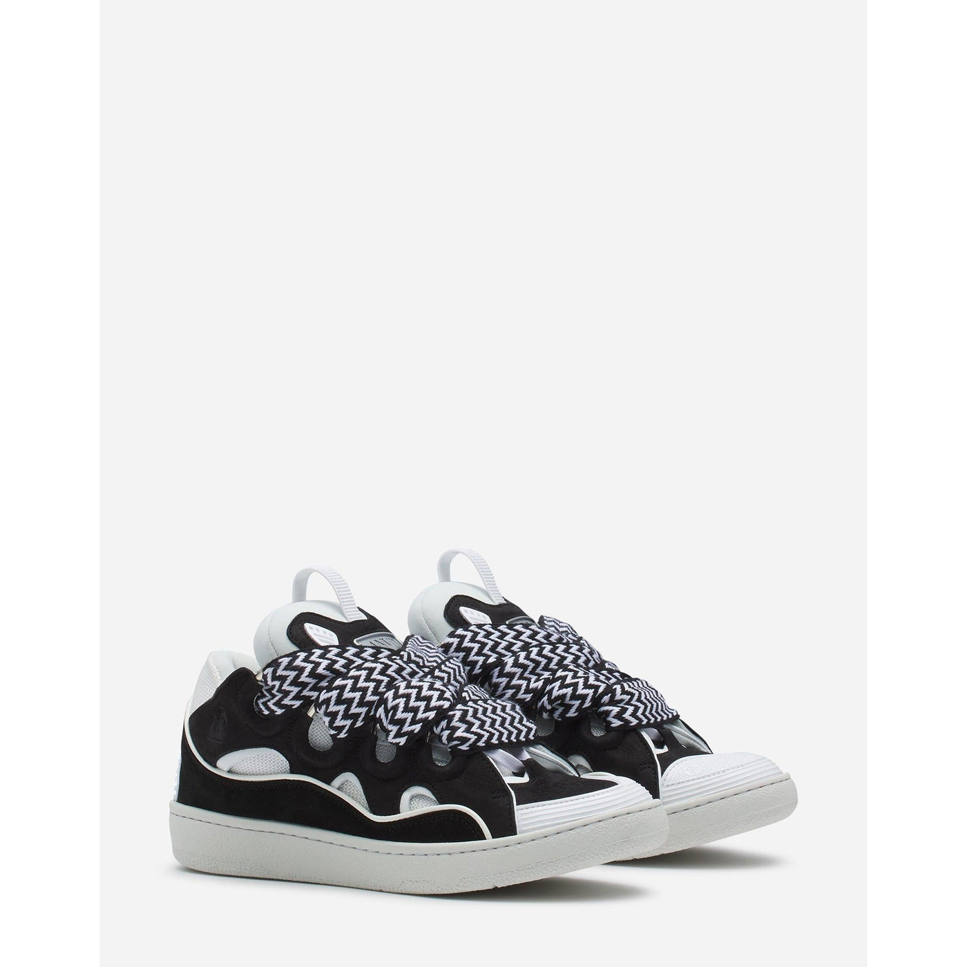 Baskets Lanvin Curb Noir/Blanc (F) — vue 2