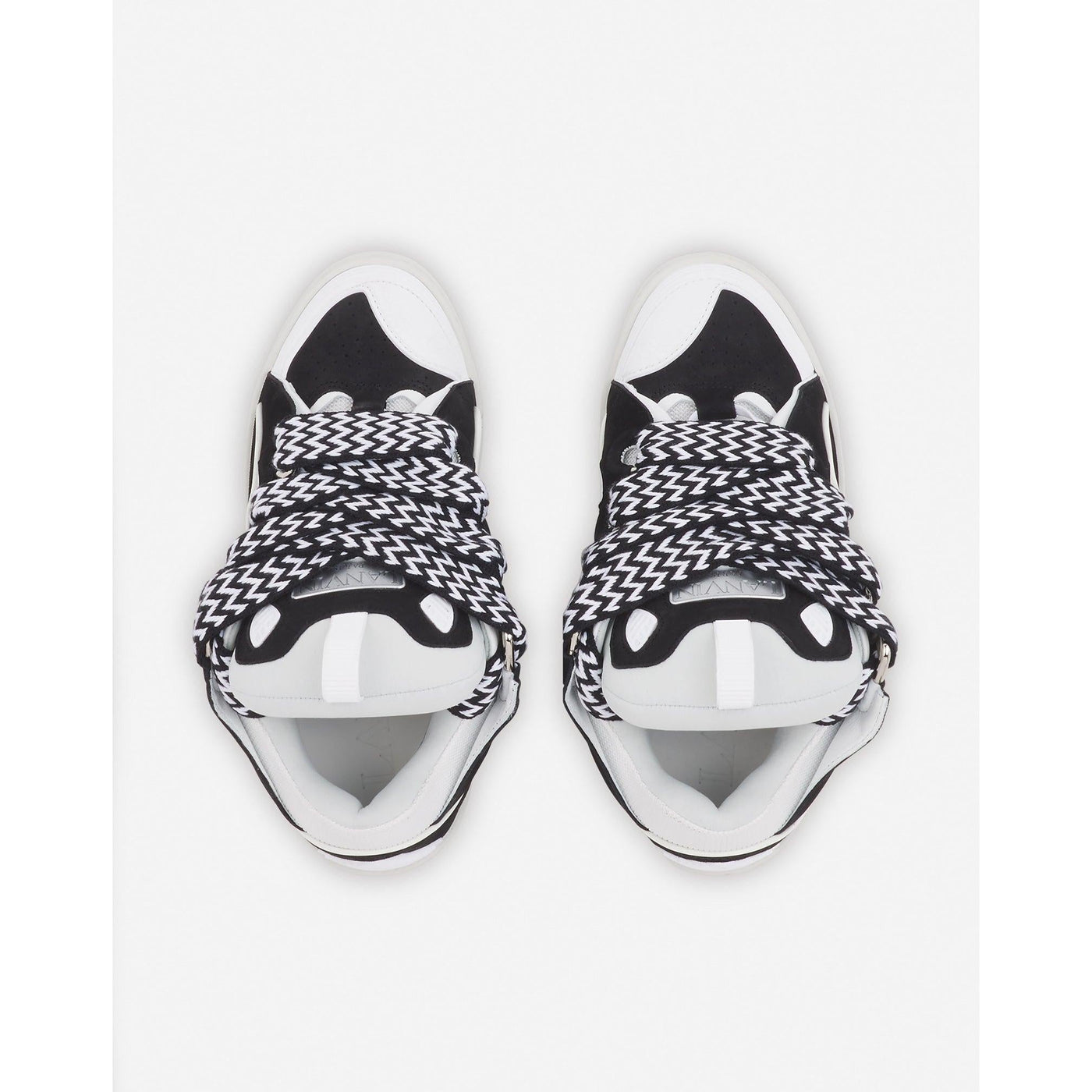 Baskets Lanvin Curb Noir/Blanc (F) — vue 3
