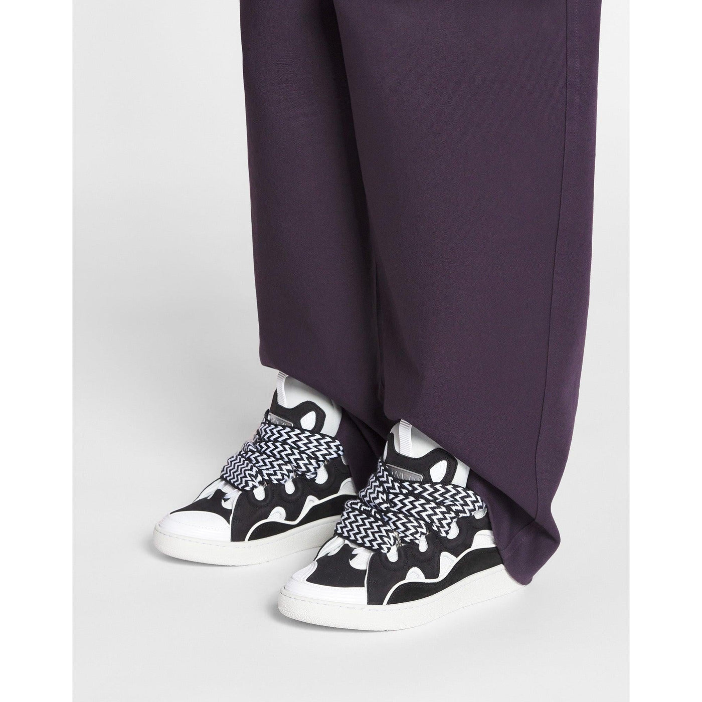 Baskets Lanvin Curb Noir/Blanc (F) — vue 6
