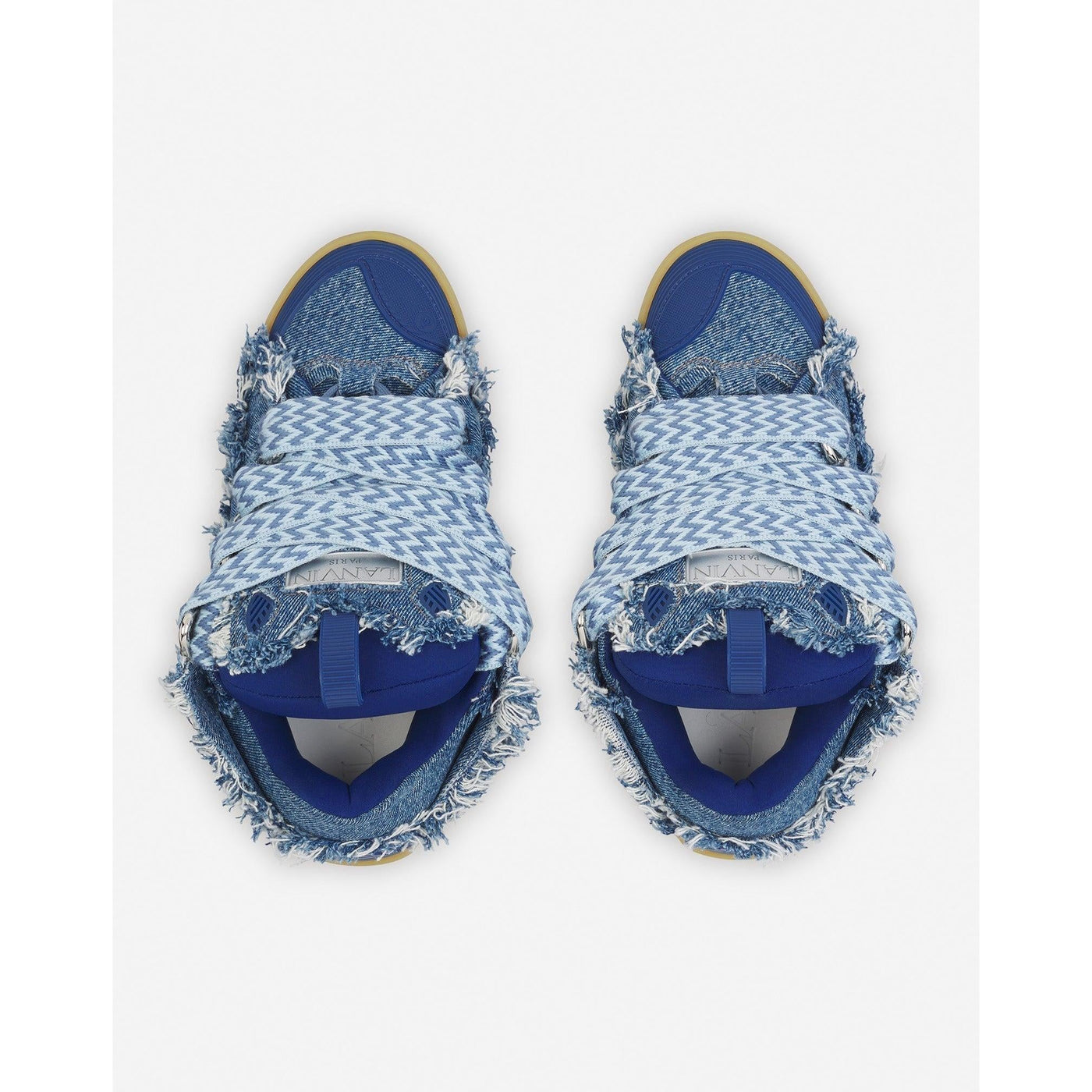 Baskets Lanvin Curb Bleu Denim (F) — vue 3