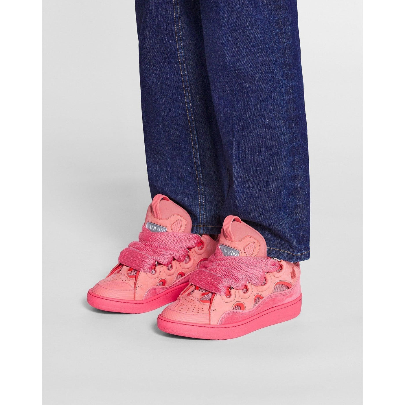 Baskets Lanvin Curb Rose Fluo (F) — vue 6