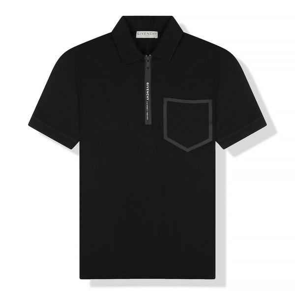 Polo Givenchy Paris Zip-up Noir Polo Shirt