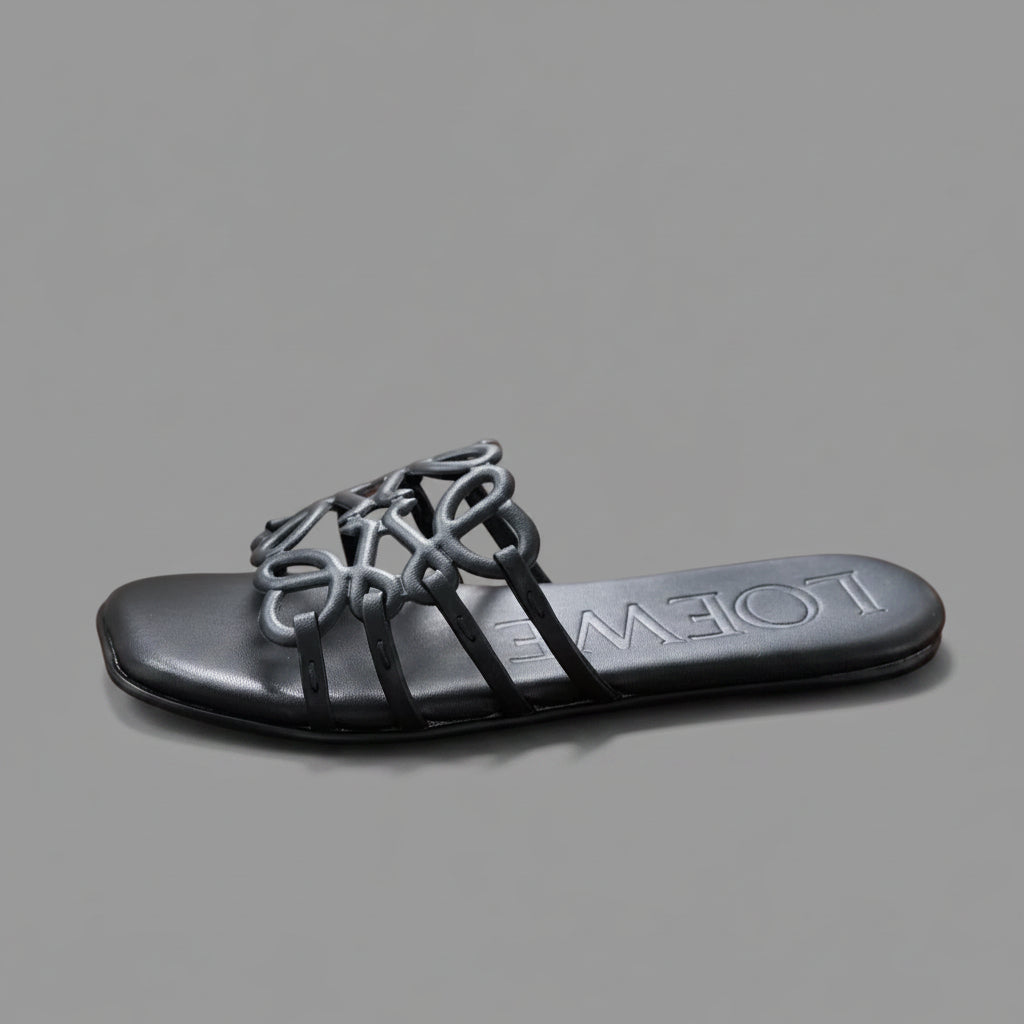 Sandales Loewe Petal Anagram Noir — vue 5