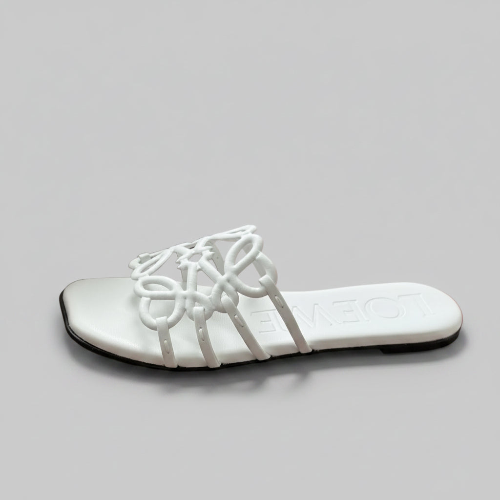 Sandales Loewe Petal Anagram Blanc — vue 5