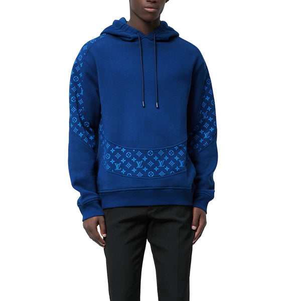 Hoodie Louis Vuitton Monogram Circle Cut Bleu — alt