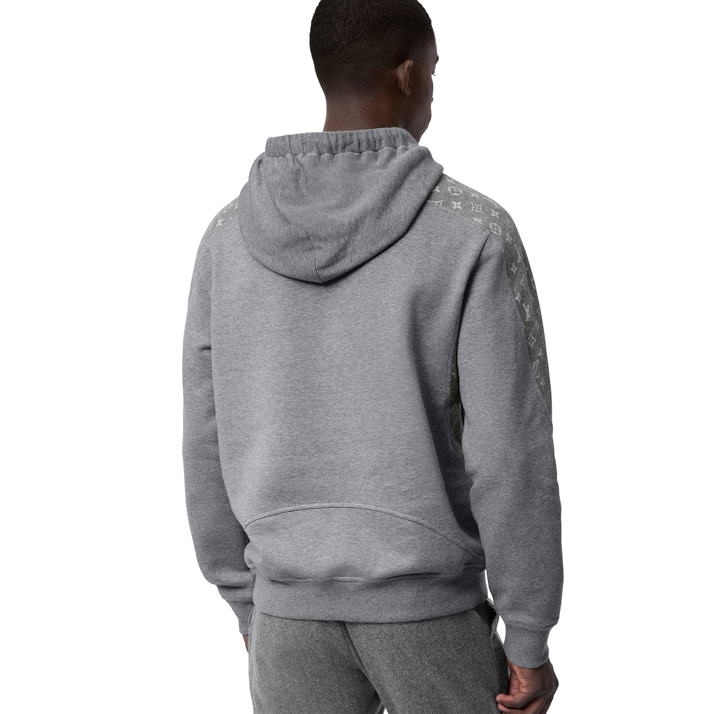 Hoodie Louis Vuitton Monogram Circle Cut Gris — vue 2