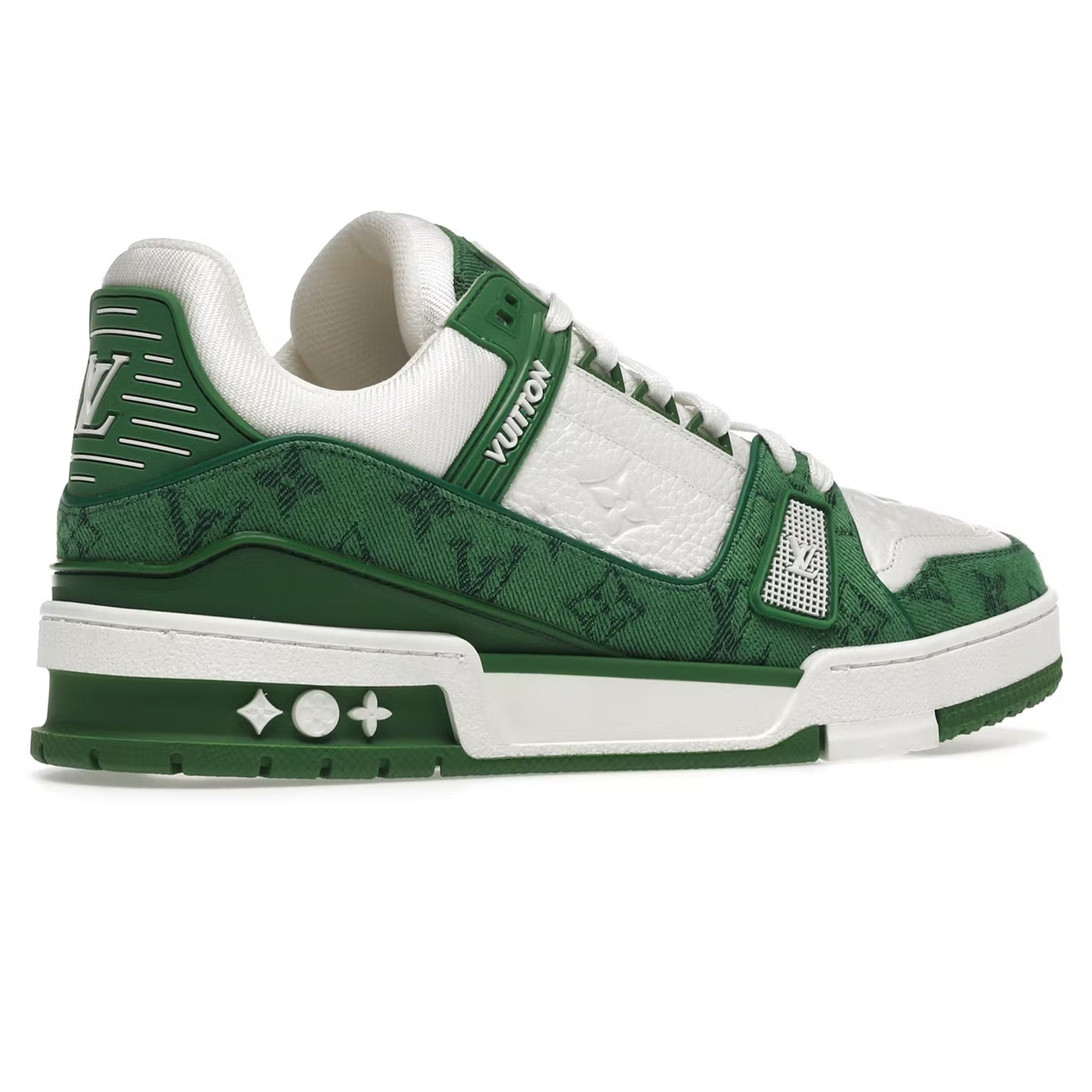 Baskets Louis Vuitton Monogram Vert Denim — vue 3