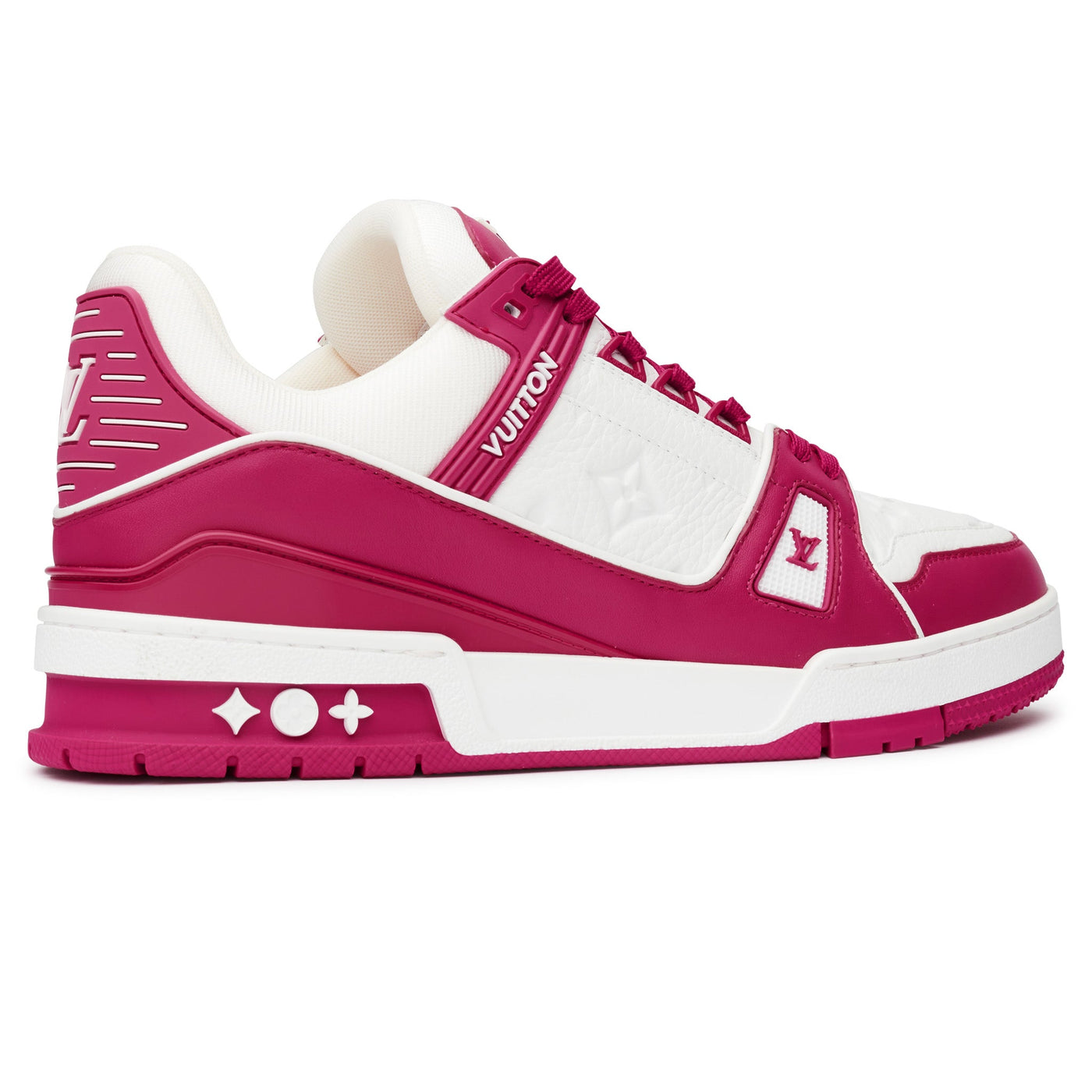 Baskets Louis Vuitton Trainer Fuchsia — vue 3