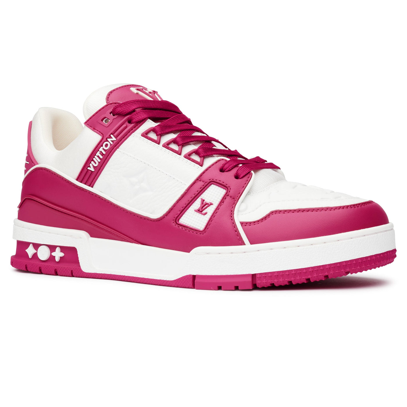 Baskets Louis Vuitton Trainer Fuchsia — vue 2