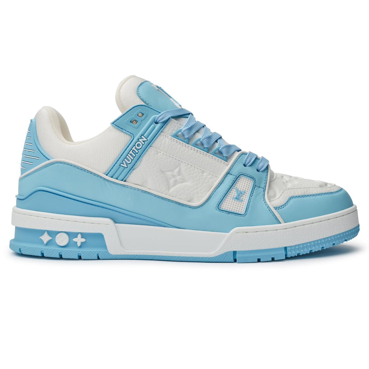 Baskets Louis Vuitton Monogram Blanc Sky Bleu