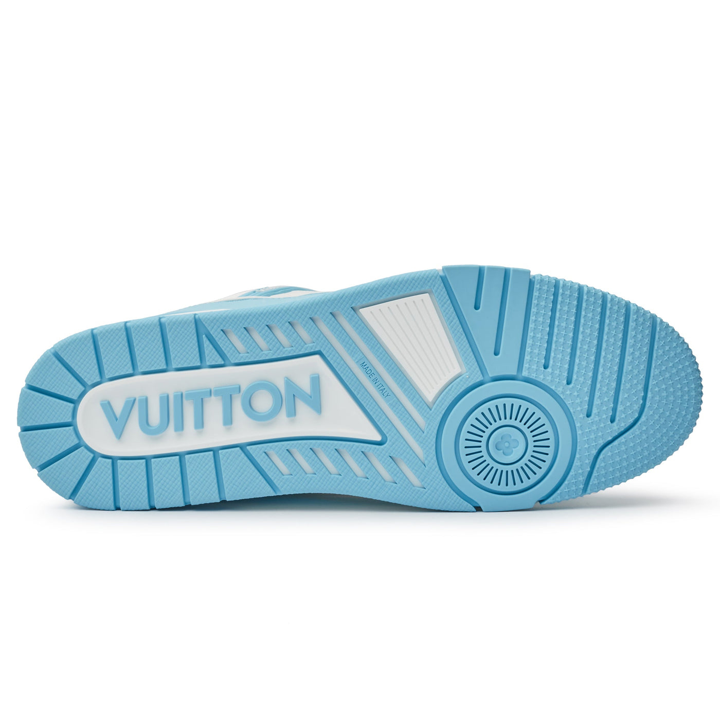 Baskets Louis Vuitton Monogram Blanc Sky Bleu — vue 4