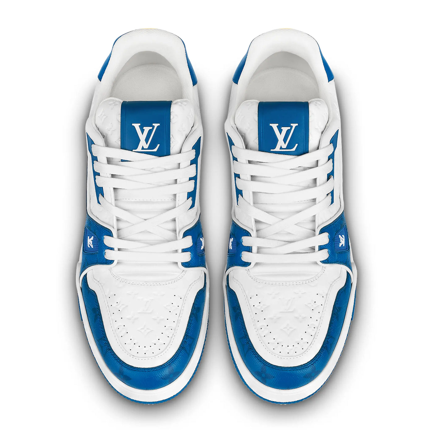 Baskets Louis Vuitton Trainer '54' Blanc Bleu — vue 3