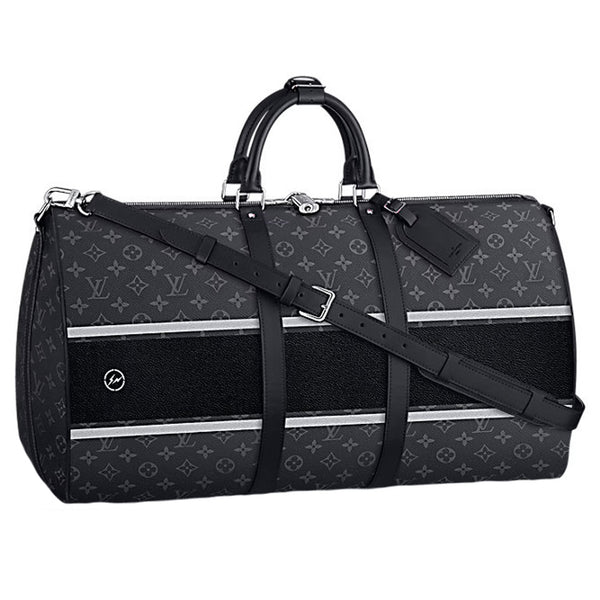Sac Louis Vuitton × Fragment Keepall Bandouliere Monogram Eclipse 55