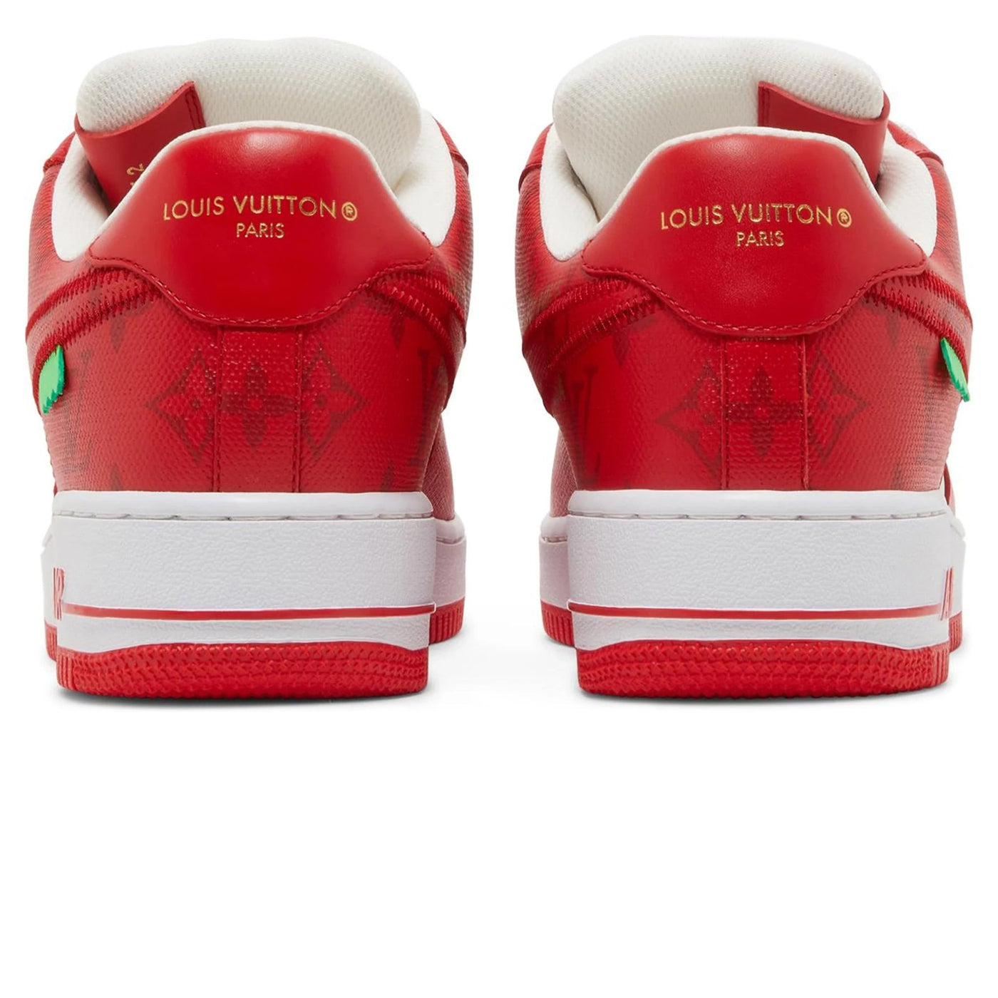 Baskets Louis Vuitton × Nike Louis Vuitton × Nike Air Force 1 Low Blanc Rouge — vue 4