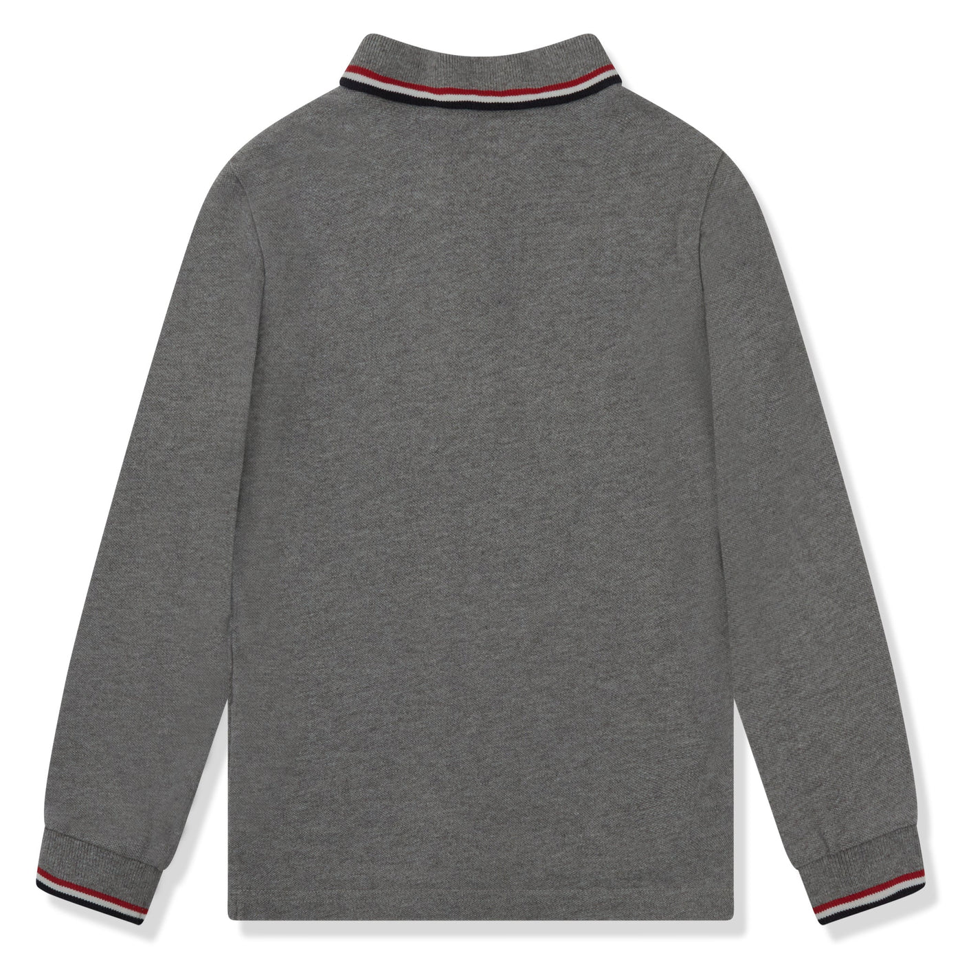 Polo Moncler Preloved - Pique Cotton L/S Gris Polo Shirt — vue 2